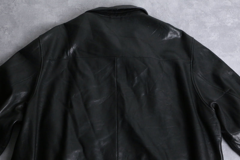 "St. John's Bay" black single lamb leather jacket