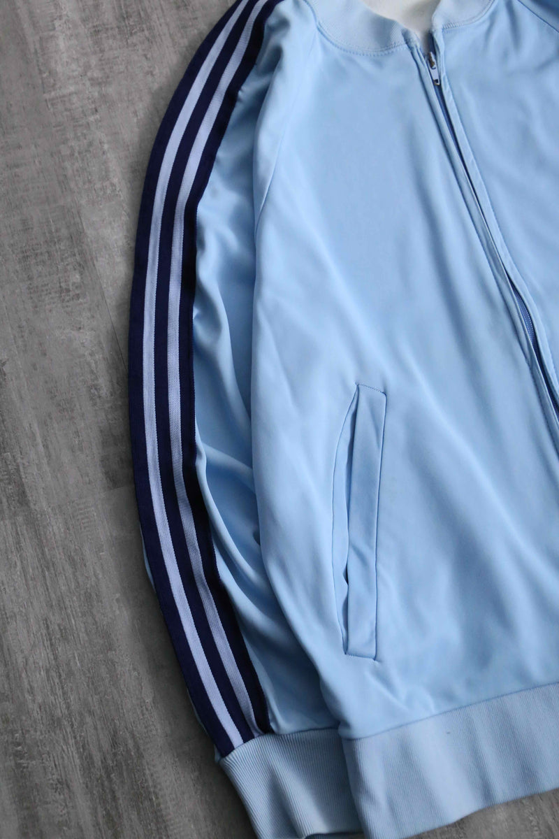 1970s vintage adidas ATP light blue jog top
