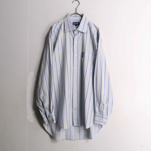 "ARMANI JEANS"  mulchcolor stripe dress shirt