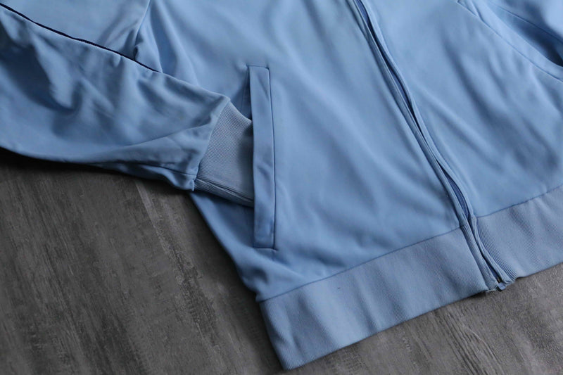 1970s vintage adidas ATP light blue jog top