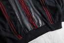 “BAGAZIO” leather panel 3d knit sweater
