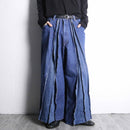 “Re:make” pleated wide denim pants