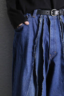 “Re:make” pleated wide denim pants
