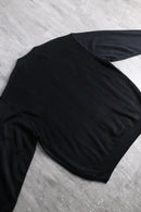 “BAGAZIO” leather panel 3d knit sweater