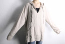 ivory linen skipper hoodie shirt