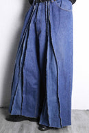 “Re:make” pleated wide denim pants