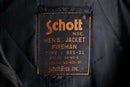 "schott" black fireman jacket