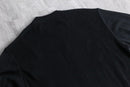 “BAGAZIO” leather panel 3d knit sweater