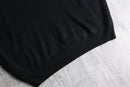 “BAGAZIO” leather panel 3d knit sweater