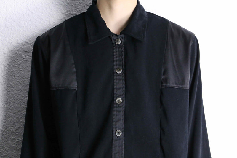 black color switch design poly shirt
