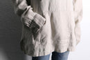 ivory linen skipper hoodie shirt