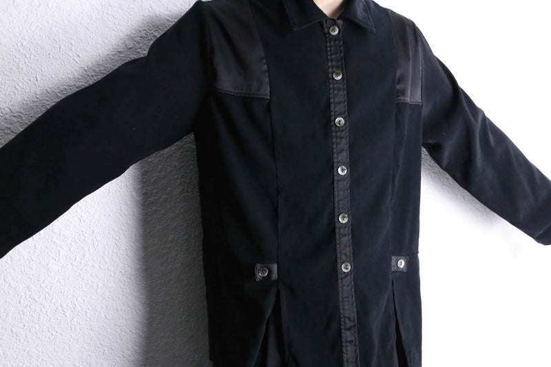 black color switch design poly shirt