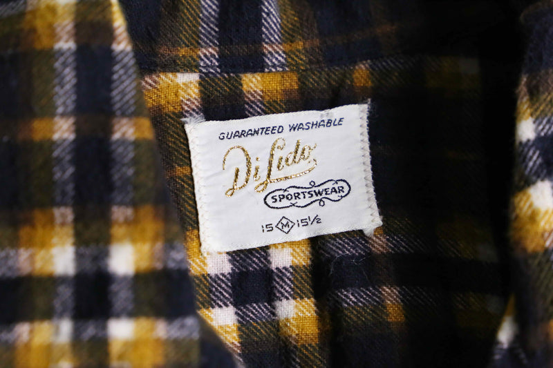 70's vintage wool flannel check shirt