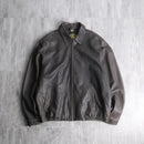 “COLUMBIA” dark brown real leather jacket