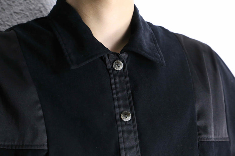 black color switch design poly shirt