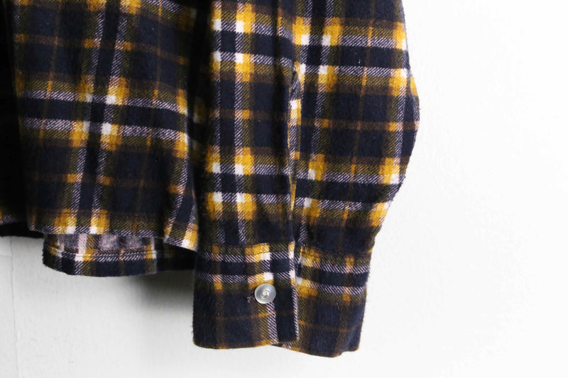 70's vintage wool flannel check shirt