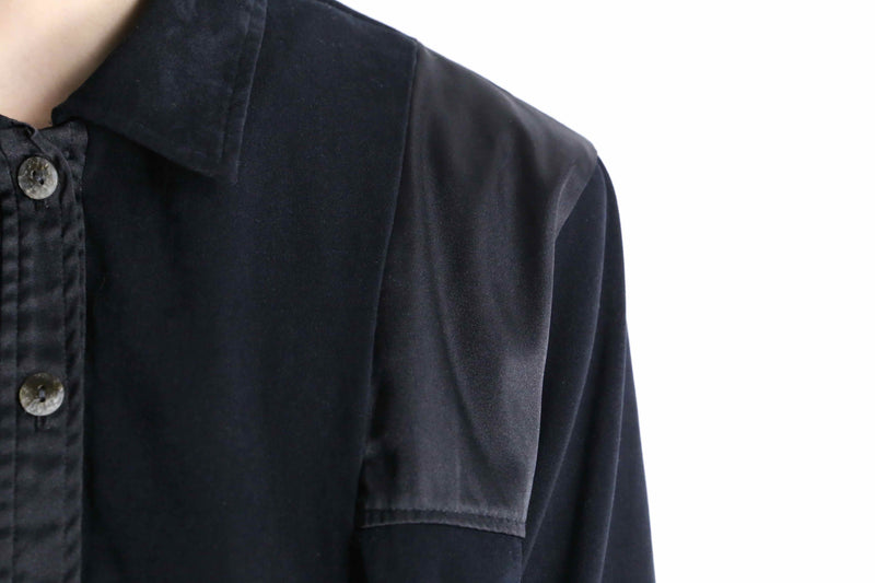 black color switch design poly shirt