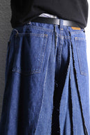“Re:make” pleated wide denim pants