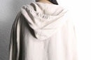 ivory linen skipper hoodie shirt