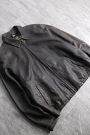 “COLUMBIA” dark brown real leather jacket