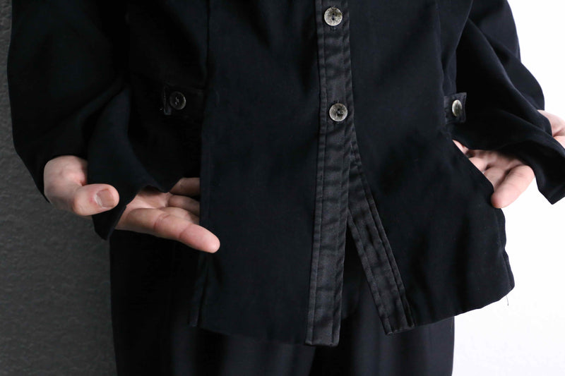 black color switch design poly shirt