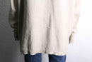 ivory linen skipper hoodie shirt