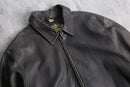 “COLUMBIA” dark brown real leather jacket