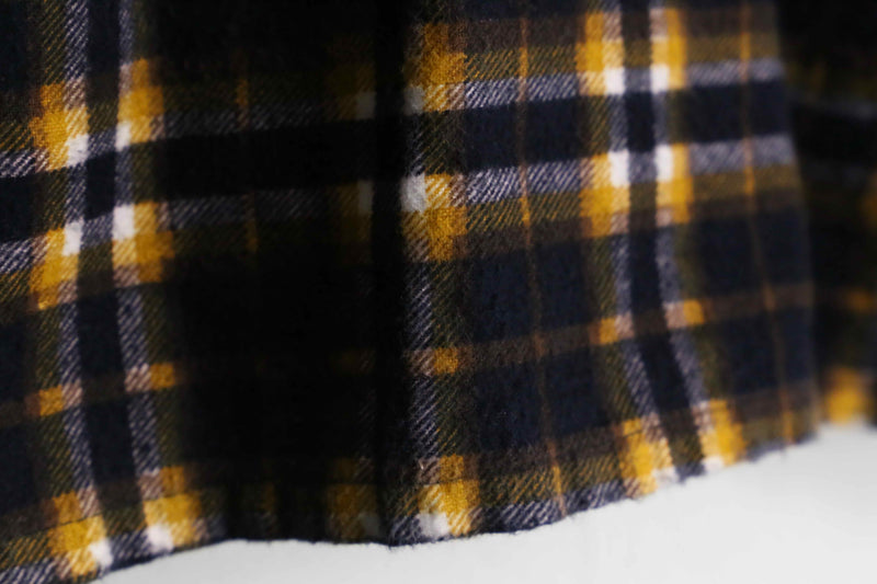 70's vintage wool flannel check shirt