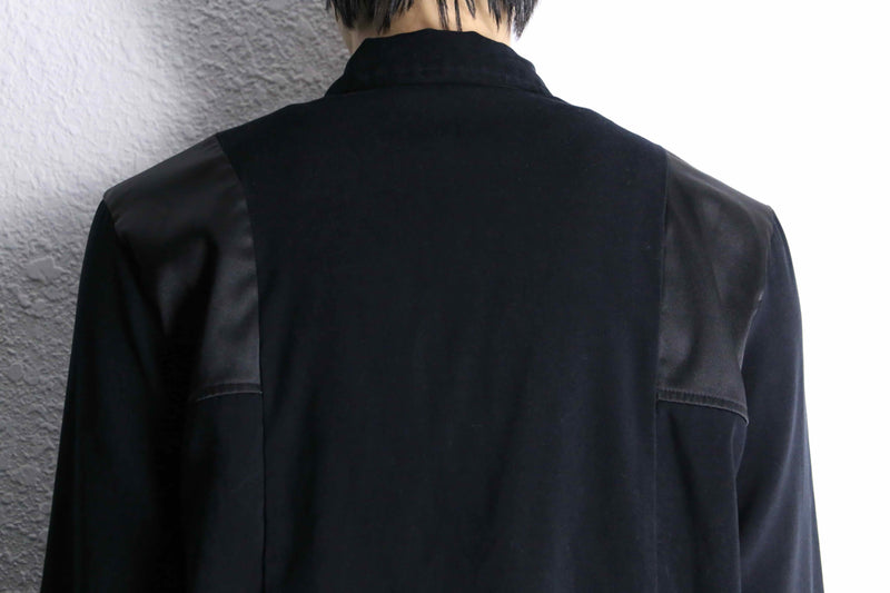 black color switch design poly shirt