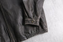 “COLUMBIA” dark brown real leather jacket
