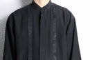 1990’s “PRONTI” pattern mix collarless L/S shirt