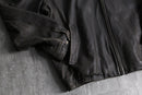 “COLUMBIA” dark brown real leather jacket