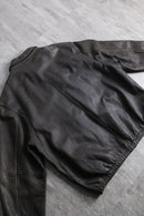 “COLUMBIA” dark brown real leather jacket