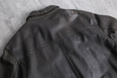 “COLUMBIA” dark brown real leather jacket