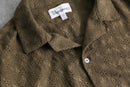 2000s NO BOUNDARIES open collar mesh shirt