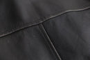 “COLUMBIA” dark brown real leather jacket