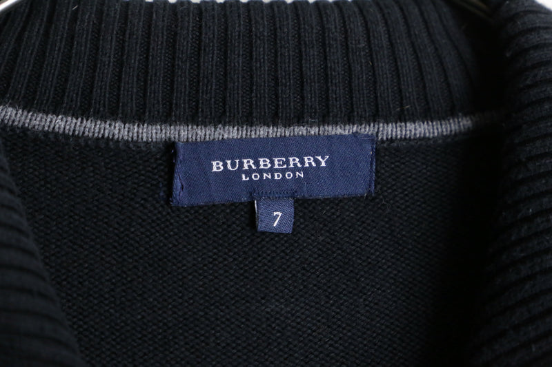 "Burberry" black cotton drivers like knit