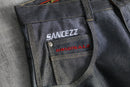 2000s SANCEZZ baggy metallic denim shorts