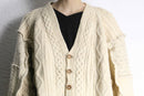 “Re:make”layered cable knit cardigan