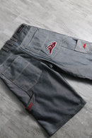 2000s SANCEZZ baggy metallic denim shorts