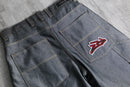 2000s SANCEZZ baggy metallic denim shorts