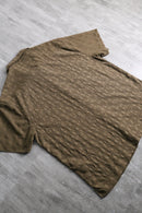 2000s NO BOUNDARIES open collar mesh shirt