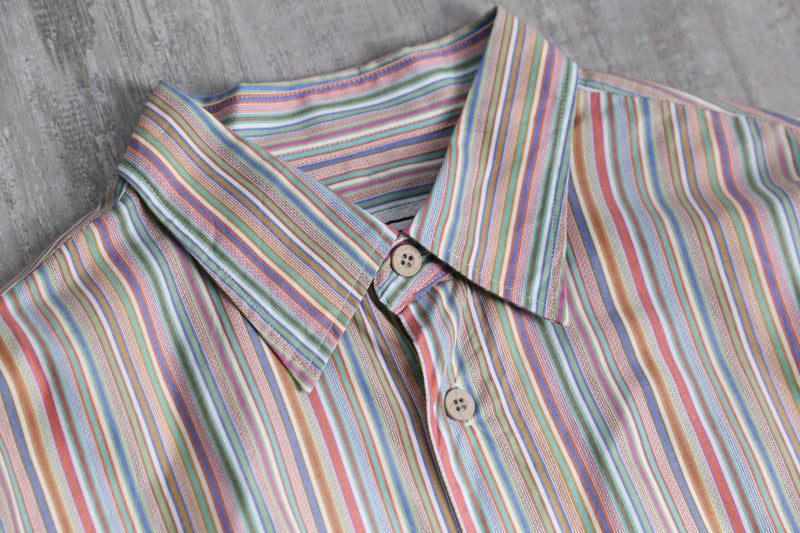 “MISSONI” multi color stripe dress shirt