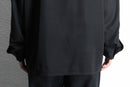 1990’s “PRONTI” pattern mix collarless L/S shirt