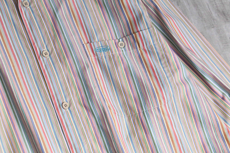 “MISSONI” multi color stripe dress shirt