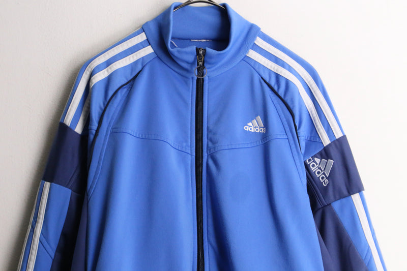 remake "再構築" "adidas" blue × navy track jacket