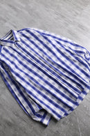 “PIERRE CARDIN” blue plaid check shirt