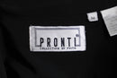 1990’s “PRONTI” pattern mix collarless L/S shirt