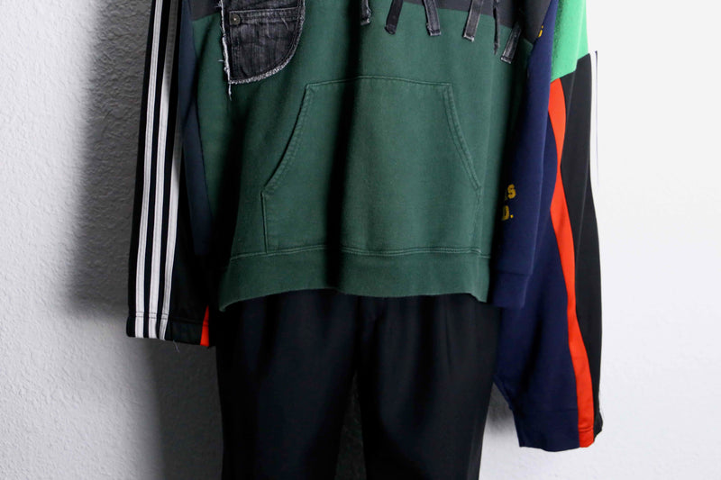 "Re:make" docking sweat×track hoodie