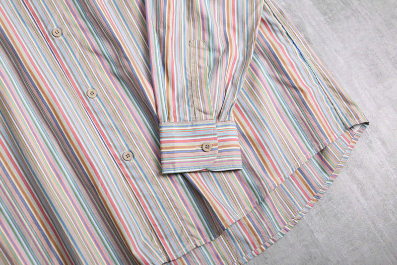 “MISSONI” multi color stripe dress shirt